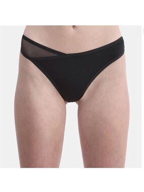 No Boundaries Micro Thong with Mesh Women’s Plus Size XXL Black Soot